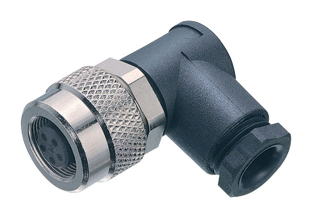 Binder 99-0402-70-02 M9 IP67 Female angled connector, Contacts: 2, 3.5-5.0 mm, unshielded, solder, IP67 | American Cable Assemblies