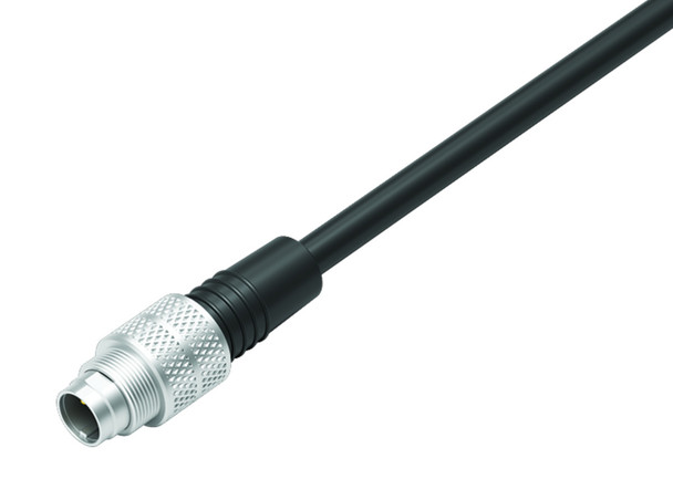 Binder 79-1451-212-03 M9 IP67 Male cable connector, Contacts: 3, unshielded, moulded on the cable, IP67, PUR, black, 3 x 0.25 mm², 2 m | American Cable Assemblies