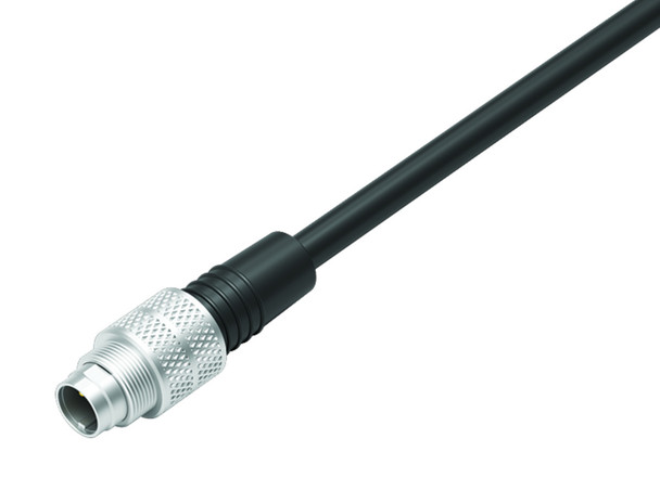 Binder 79-1451-215-03 M9 IP67 Male cable connector, Contacts: 3, unshielded, moulded on the cable, IP67, PUR, black, 3 x 0.25 mm², 5 m | American Cable Assemblies