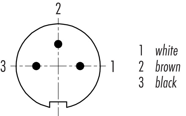 Binder 79-1451-272-03 M9 IP67 Male angled connector, Contacts: 3, unshielded, moulded on the cable, IP67, PUR, black, 3 x 0.25 mm², 2 m