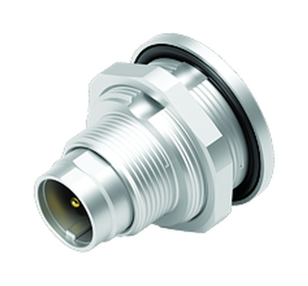 Binder 09-0411-80-04 M9 IP67 Male panel mount connector, Contacts: 4, unshielded, solder, IP67, front fastened | American Cable Assemblies