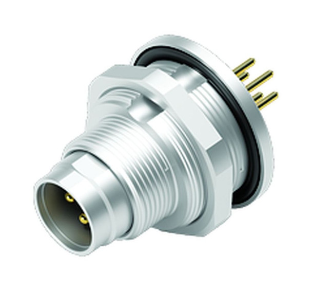 Binder 09-0415-90-05 M9 IP67 Male panel mount connector, Contacts: 5, unshielded, THT, IP67, front fastened | American Cable Assemblies