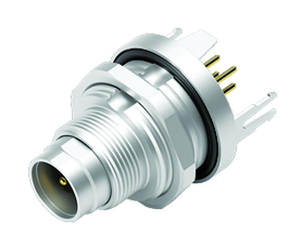 Binder 09-0411-30-04 M9 IP67 Male panel mount connector, Contacts: 4, shieldable, THT, IP67, front fastened | American Cable Assemblies