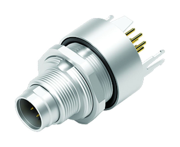 Binder 09-0427-35-08 M9 IP67 Male panel mount connector, Contacts: 8, shieldable, THT, IP67, front fastened | American Cable Assemblies