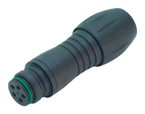 Binder 99-9134-02-12 Snap-In IP67 Female cable connector, Contacts: 12, 6.0-8.0 mm, unshielded, solder, IP67, VDE | American Cable Assemblies