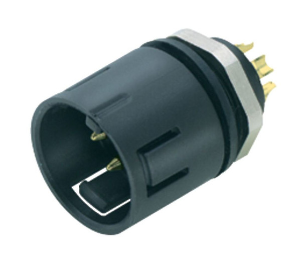 Binder 99-9107-00-03 Snap-In IP67 Male panel mount connector, Contacts: 3, unshielded, solder, IP67, VDE | American Cable Assemblies