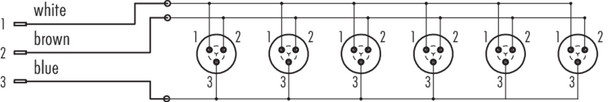 Binder 72-9143-000-06 Snap-In IP67 6-way distributor, Contacts: 3, unshielded, pluggable, IP67 Binder 72-9143-000-06 Snap-In IP67 6-way distributor, Contacts: 3, unshielded, pluggable, IP67