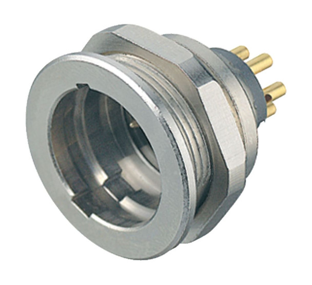 Binder 09-4811-15-04 Push-Pull Male panel mount connector, Contacts: 4, unshielded, solder, IP67 | American Cable Assemblies
