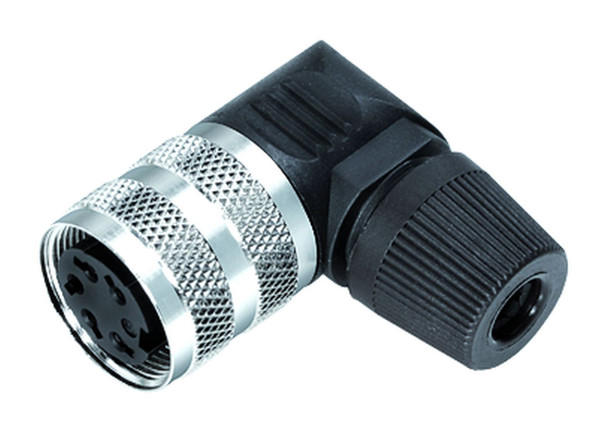 Binder 09-0140-70-05 M16 IP40 Female angled connector, Contacts: 5 (05-a), 4.0-6.0 mm, unshielded, solder, IP40 | American Cable Assemblies