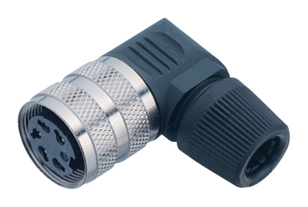 Binder 09-0134-72-02 M16 IP40 Female angled connector, Contacts: 2 (02-a), 6.0-8.0 mm, unshielded, solder, IP40 | American Cable Assemblies