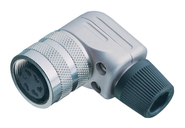 Binder 99-0134-12-02 M16 IP40 Female angled connector, Contacts: 2 (02-a), 6.0-8.0 mm, shieldable, solder, IP40 | American Cable Assemblies