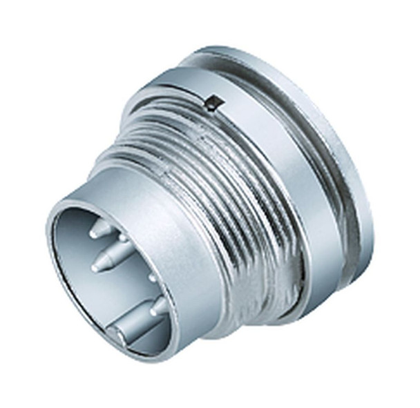 Binder 09-0053-80-14 M16 IP40 Male panel mount connector, Contacts: 14 (14-b), unshielded, solder, IP40, front fastened | American Cable Assemblies