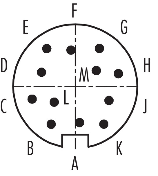 Binder 99-5129-60-12 M16 IP67 Male cable connector, Contacts: 12 (12-a), 4.1-7.8 mm, shieldable, solder, IP68, Short version