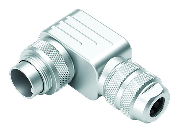 Binder 99-5671-750-08 M16 IP67 Male angled connector, Contacts: 8 (08-a), 6.0-8.0 mm, shieldable, crimping (Crimp contacts must be ordered separately), IP67, UL | American Cable Assemblies