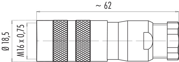 Binder 99-5672-19-08 M16 IP67 Female cable connector, Contacts: 8 (08-a), 6.0-8.0 mm, shieldable, solder, IP68, UL, AISG compliant