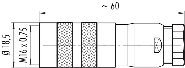 Binder 99-5614-210-05 M16 IP67 Female cable connector, Contacts: 5 (05-a), 6.0-8.0 mm, shieldable, screw clamp, IP67, UL