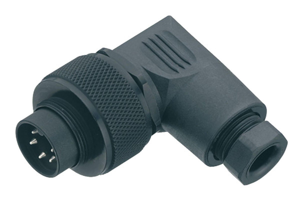 Binder 99-0105-118-03 M16 IP67 Male angled connector, Contacts: 3 (03-a), 4.0-6.0 mm, unshielded, solder, IP67 | American Cable Assemblies