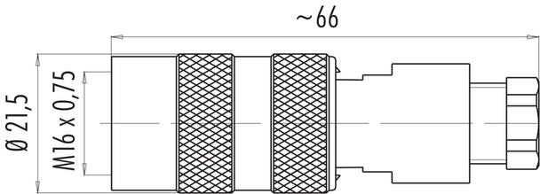 Binder 09-0114-79-05 M16 IP67 Female cable connector, Contacts: 5 (05-a), 6.0-8.0 mm, unshielded, solder, IP67