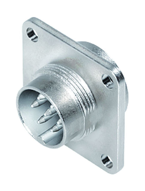 Binder 09-0127-300-07 M16 IP67 Square male panel mount connector, Contacts: 7 (07-a), unshielded, solder, IP67, UL | American Cable Assemblies