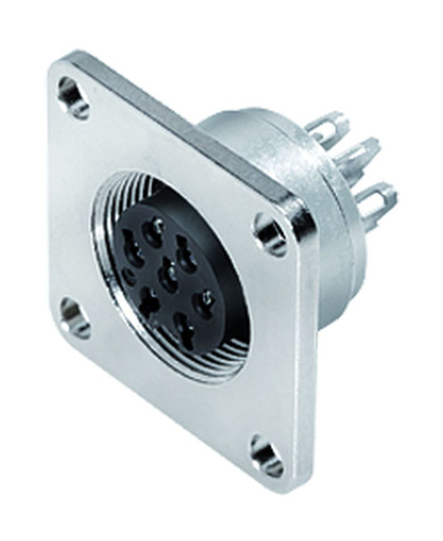 Binder 09-0174-300-08 M16 IP67 Square female panel mount connector, Contacts: 8 (08-a), unshielded, solder, IP68, UL, AISG compliant | American Cable Assemblies