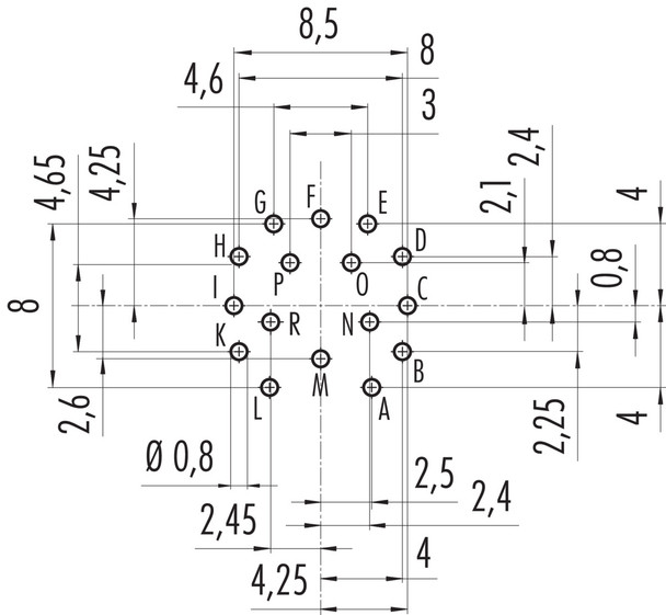 Binder 09-0508-90-16 M16 IP67 Female panel mount connector, Contacts: 16, unshielded, THT, IP67, UL, front fastened
