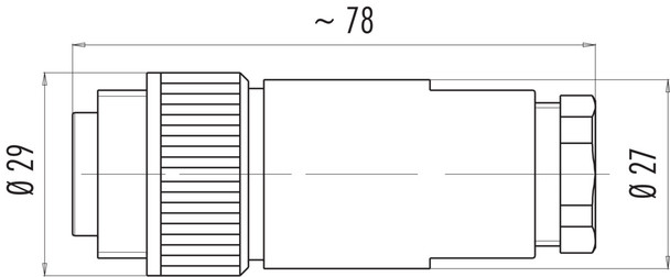 Binder 99-0213-110-07 RD24 Male cable connector, Contacts: 6+PE, 8.0-10.0 mm, unshielded, solder, IP67, PG 11