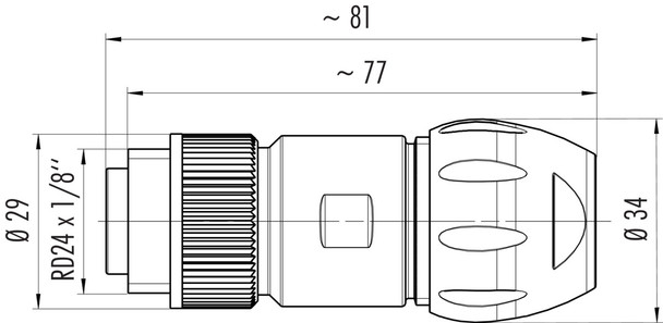 Binder 99-4221-300-04 RD24 Male cable connector, Contacts: 3+PE, 7.0-17.0 mm, unshielded, screw clamp, IP67, UL, ESTI+, VDE, Vario