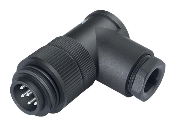 Binder 99-4217-215-07 RD24 Male angled connector, Contacts: 6+PE, 10.0-12.0 mm, unshielded, screw clamp, IP67, UL, ESTI+, VDE, PG 13,5 | American Cable Assemblies