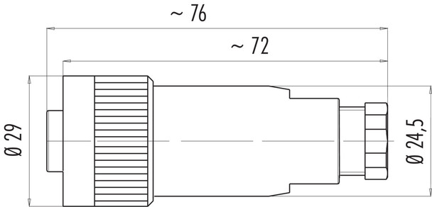 Binder 99-0218-00-07 RD24 Female cable connector, Contacts: 6+PE, 6.0-8.0 mm, unshielded, screw clamp, IP67, PG 9