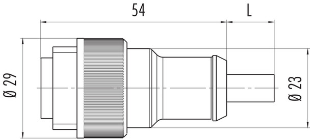 Binder 79-0231-20-04 RD24 Male cable connector, Contacts: 3+PE, unshielded, moulded on the cable, IP67, PVC, black, 4 x 1.50 mm², 2 m