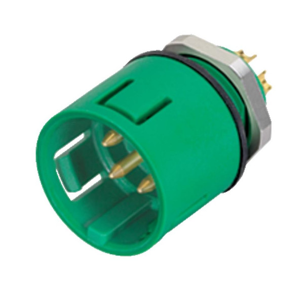 Binder 99-9115-70-05 Snap-In IP67 (miniature) Male panel mount connector, Contacts: 5, unshielded, solder, IP67, VDE | American Cable Assemblies