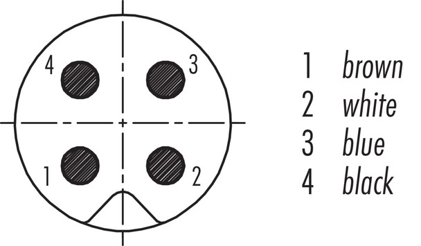 Binder 77-3457-0000-40004-0200 M5 Male angled connector, Contacts: 4, unshielded, moulded on the cable, IP67, UL, M5x0,5, PUR, black, 4 x 0.14 mm², 2 m