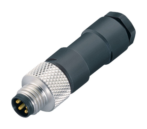 Binder 99-3383-00-04 M8 Male cable connector, Contacts: 4, 3.5-5.0 mm, unshielded, solder, IP67, UL | American Cable Assemblies