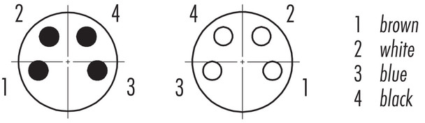 Binder 77-3408-3405-50004-0030 M8 Connecting cable male cable connector - female angled connector, Contacts: 4, unshielded, moulded on the cable, IP67, UL, PUR, black, 4 x 0.34 mm², 0.3 m