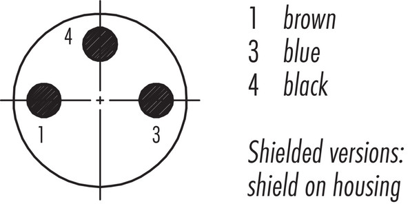Binder 77-3505-0000-20703-0200 M8 Male cable connector, Contacts: 3, shielded, moulded on the cable, IP67, UL, PVC, grey, 3 x 0.34 mm², 2 m