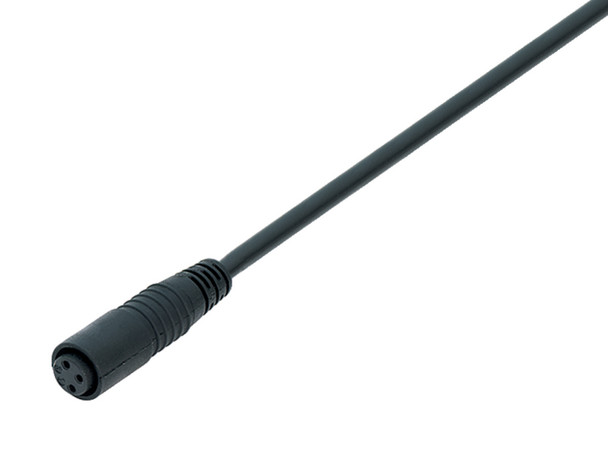 Binder 79-3410-05-03 M8 Female cable connector, Contacts: 3, unshielded, PVC, black, 3 x 0.14 mm² | American Cable Assemblies