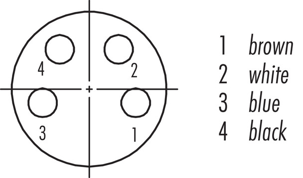 Binder 77-3706-0000-50004-0200 M8 Female cable connector, Contacts: 4, unshielded, moulded on the cable, IP67/IP69K, UL, PUR, black, 4 x 0.34 mm², stainless steel, 2 m