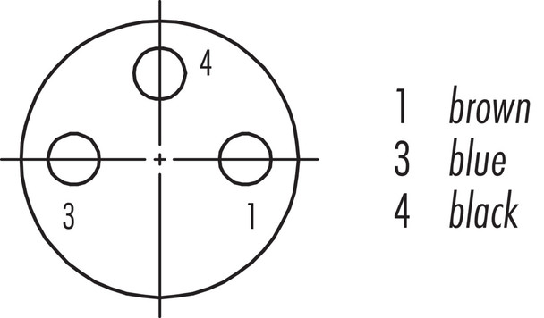 Binder 77-3408-0000-50003-0500 M8 Female angled connector, Contacts: 3, unshielded, moulded on the cable, IP67/IP69K, UL, PUR, black, 3 x 0.34 mm², 5 m