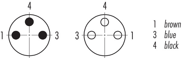 Binder 77-3406-3405-30003-0300 M8 Connecting cable male cable connector - female cable connector, Contacts: 3, unshielded, moulded on the cable, IP67/IP69K, UL, TPE, black, 3 x AWG 22, 3 m