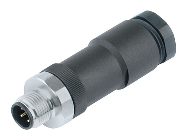 Binder 99-0487-287-08 M12-A Male cable duo connector, Contacts: 8, 2 x 2: 1.0-3.0 mm / Ø 4.0-5.0 mm, unshielded, screw clamp, IP67, UL | American Cable Assemblies