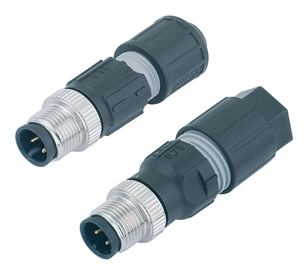 Binder 99-0527-12-04 M12-A Male cable connector, Contacts: 4, 4.0-8.0 mm, unshielded, cutting clamp, IP67 | American Cable Assemblies