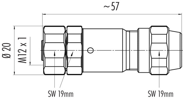 Binder 99-1436-992-05 M12-A Female cable connector, Contacts: 5, 5.5-8.6 mm, shieldable, screw clamp, IP68/IP69K, UL, stainless steel