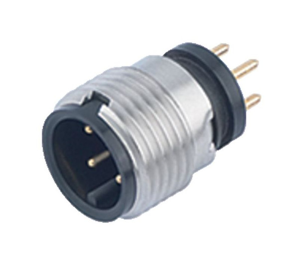 Binder 09-0431-212-04 M12-A Male panel mount connector, Contacts: 4, unshielded | American Cable Assemblies