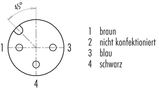 Binder 77-3834-0000-20003-0500 M12-A Female angled connector, Contacts: 3, unshielded, moulded on the cable, IP69K, UL, PVC, grey, 3 x 0.34 mm², stainless steel, 5 m