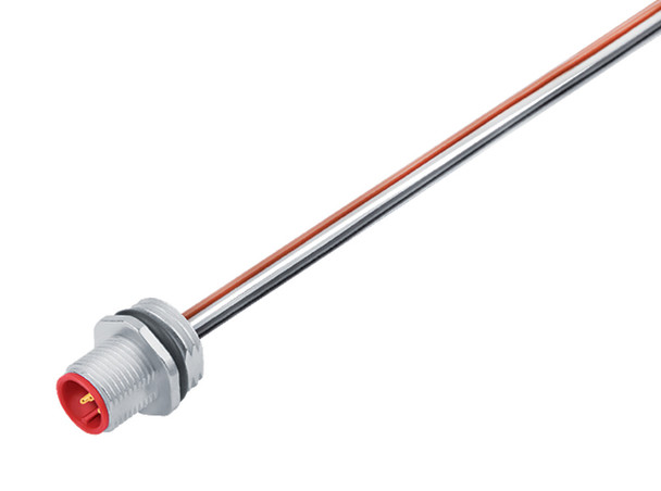 Binder 76-0231-0011-00504-0200 M12-A Male panel mount connector, Contacts: 4, unshielded, single wires, IP68, UL, M16x1,5 | American Cable Assemblies