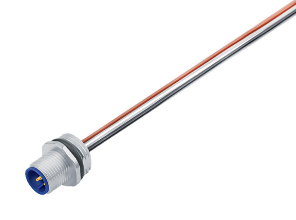 Binder 76-0231-0011-00605-0200 M12-A Male panel mount connector, Contacts: 5, unshielded, single wires, IP68, UL, M16x1,5 | American Cable Assemblies
