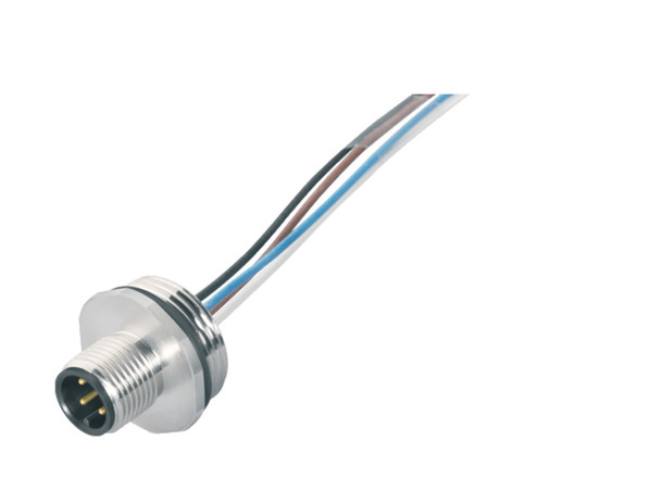 Binder 76-0331-0111-00008-0200 M12-A Male panel mount connector, Contacts: 8, unshielded, single wires, IP68, UL, PG 13,5 | American Cable Assemblies