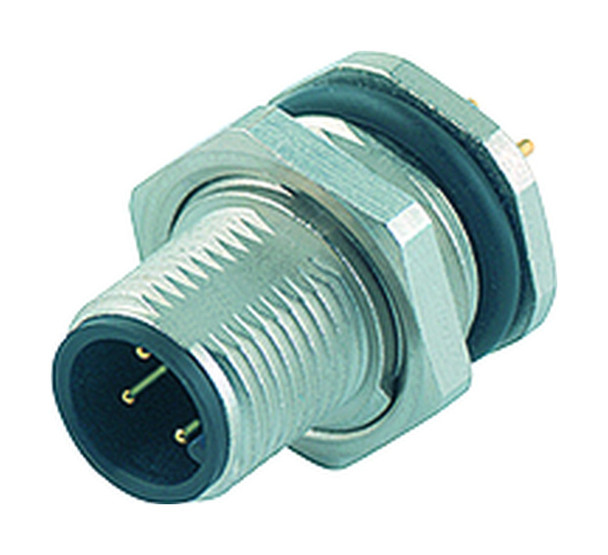 Binder 86-0631-1000-00005 M12-A Male panel mount connector, Contacts: 5, unshielded, THT, IP68, UL, M16x1,5, front fastened | American Cable Assemblies