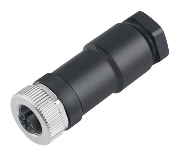 Binder 99-0430-19-04 M12-A Female cable connector, Contacts: 4, 8.0-10.0 mm, unshielded, screw clamp, IP67, UL, VDE, PG 11, for the power supply | American Cable Assemblies
