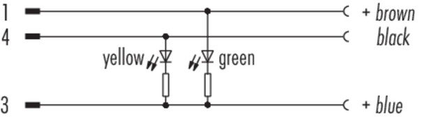 Binder 77-3634-3405-50003-0100 Connecting Cables Connecting cable, Contacts: 3, unshielded, moulded on the cable, IP67, PUR, black, 3 x 0.25 mm², 1 m